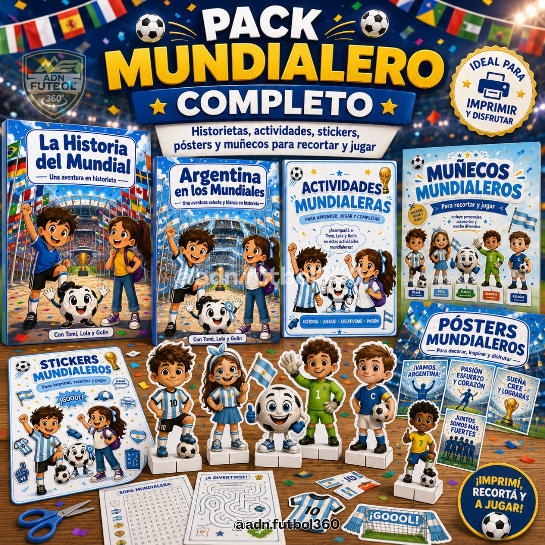 Pack Mundialero Completo: Historietas, Actividades y Juegos para Chicos